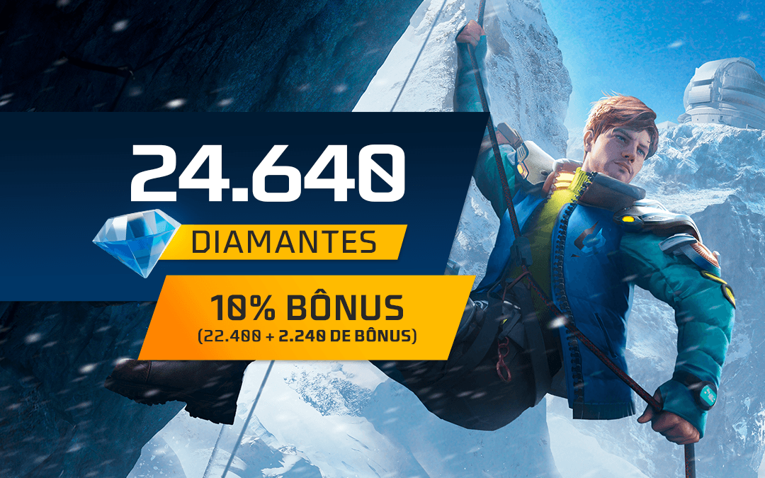Recarga Free Fire - 22.400 Diamantes +10% de Bônus